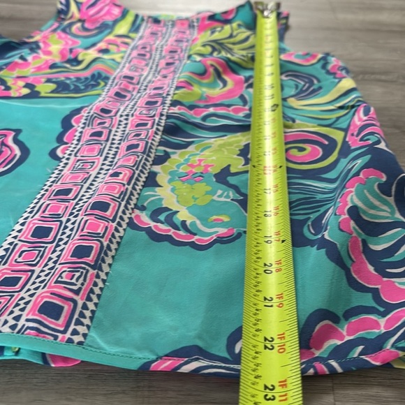 Lilly Pulitzer silk Iona sleeveless button down back blouse sz XS - Picture 5 of 7